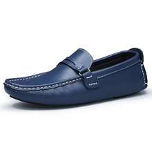 Genuine leather Handmade Men Loafers Shoes Casual Men’s Flats Design Man Driving Shoes Soft Bottom Leather Shoes Size 45 46 47