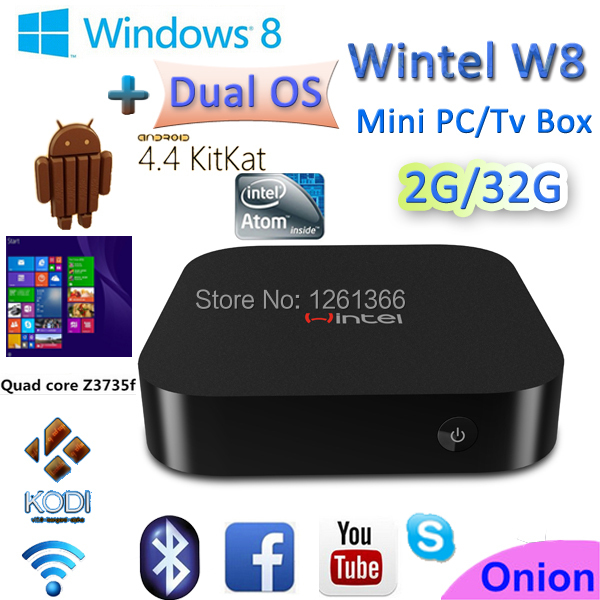 Wintel w8 - 64bit intel  z3735f  8.1  4.4 box tv os 2  / 32    - 
