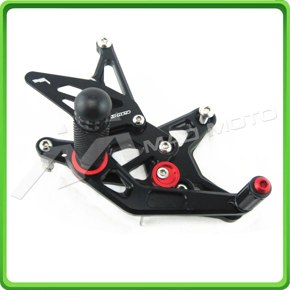 MAD MOTO motor parts Rearsets Kawasaki ZX6R 2009 2010 2011 2012 foot pegs rear set black color free shipping 06