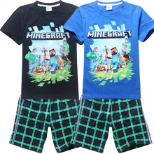 2015 New Fashion summer style children clothing sets Brand boys girls t shirt shorts pants suit