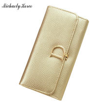 Carteras Mujer Korean Style Fashion Long Women Wallets Slim Leather Purse Elegant Ladies Evening Clutch Bag Walet Portefeuille