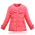 Autumn Winter New fashion girls clothing baby wadded jacket children cotton padded jacket for girl Lace