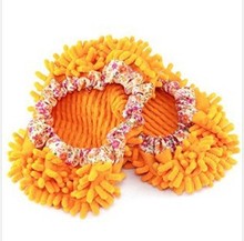 Wholesale daily household chenille microfiber lazy wipe slippers shoes