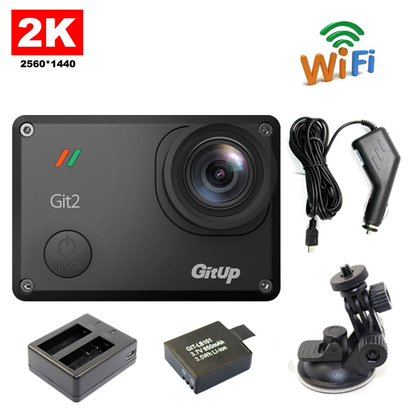 Free Shipping!!GitUp Git2 Novatek 96660 WiFi 2K Sports Action Camera+Extra 1pcs Battery+Battery Charger+Car Holder+Car Charger Free Shipping!!GitUp Git2 Novatek 96660 WiFi 2K Sports Action Camera+Extra 1pcs Battery+Battery Charger+Car Holder+Car Charger
