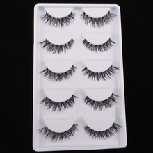 5 Pairs Black Cosmetic Cross False Eyelash Soft Long Makeup Eye Lash Extension Chic Design 5GGD