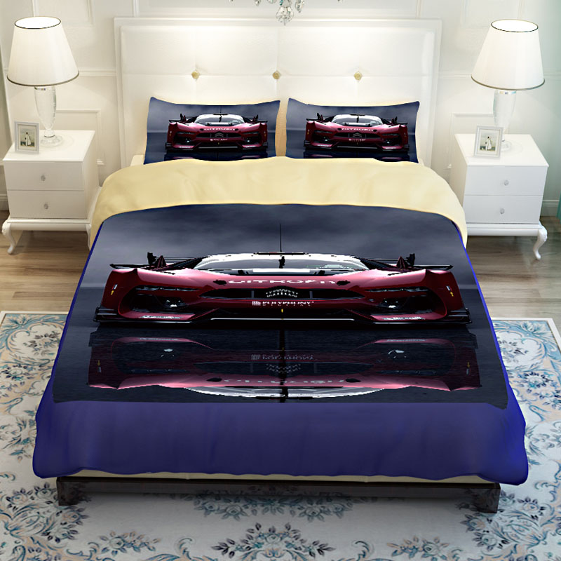 Cool Race Car Sports Car Bedding Set Twin Queen King Size Duvet