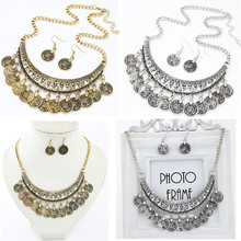 Free Shipping 2015 New Jewelry Sets New Arrival Silver Metal Chain Statement Necklace Sets Women Jewelry Sets Accessories
