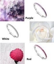 Wedding Rings for Women 925 Sterling Silver Purple Red Simulated Diamond Ring Jewelry Anillos Anel Sale