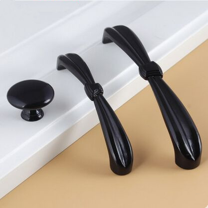 128mm black furniture decoration hardware handles dresser cupboard pull knob black kichen cabinet drawer wardrobe handle pull 5