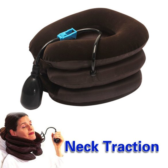 W7Tn Good Quality Headache Back Shoulder Pain Air Cervical Neck Traction Soft Brace Device Unit A