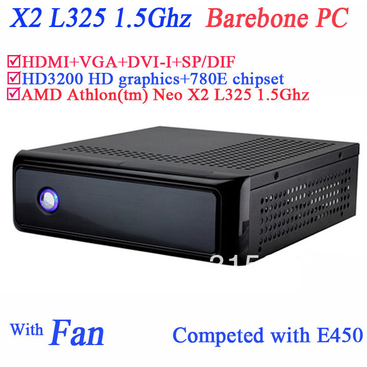 Barebone     AMD Athlon   X2 L325 1.5  HD3200   780E secc  HDMI DVI-I