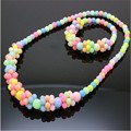 2016 Trendy Round Acrylic Necklace Set Girls Kids Jewelry Gift Party Birthday Bijoux Enfant Necklace Cheap