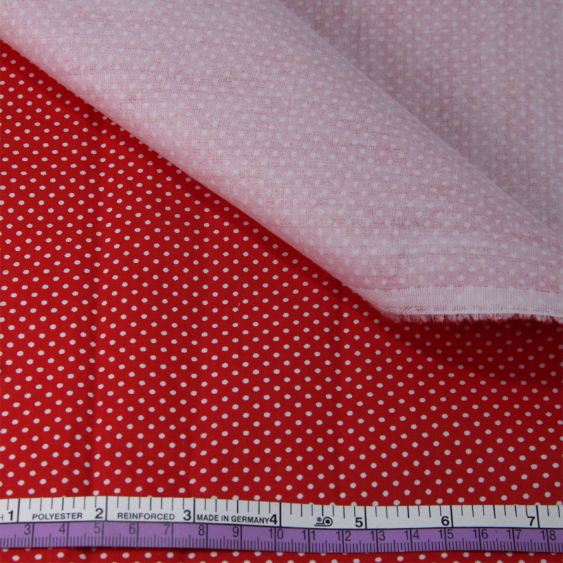 4069 50*147CM red white dot patchwork printed fabric Tissue Kids Bedding textile for Sewing Tilda Doll, DIY handmade materials