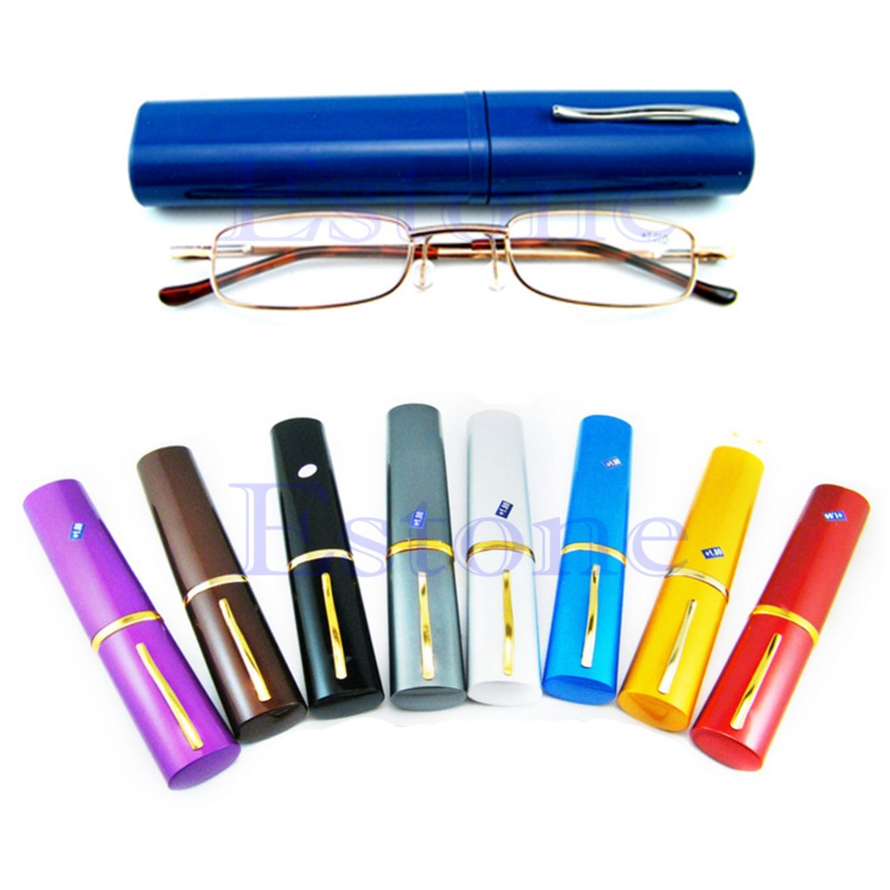 C73 Free Shipping New Comfy Reading Glasses Alloy Container Presbyopia 1.0 1.5 2.0 2.5 3.0 Diopter