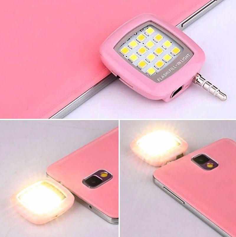 Portable Phone Selfie Mini 16 LED Phone Flash Fill Light Enhancing For Iphone Android Portable Phone Selfie Mini 16 LED Phone Flash Fill Light Enhancing For Iphone Android