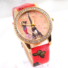 Women Girl s Gift 2015 New Casual Watch Eiffel Tower Analog Quartz WristWatch Watches Dress Watch