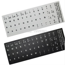 (2pcs) laptop stickers Tablet PC Keyboard Sticker Opaque QWERTY Spain Teclado Espanol teclado espanol sticker for all keyboard