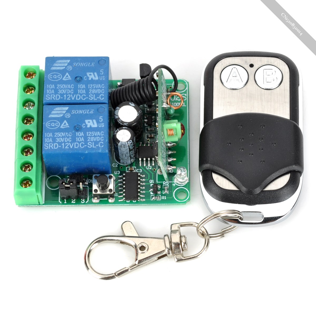 12V 2 Channel Wireless Remote Control Relay Module with Remote