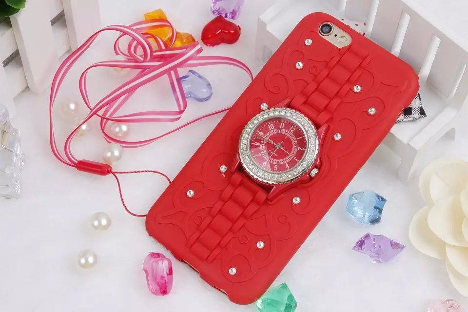 Luxury 3D Diamond Watch Case Candy Silicon Phone Cover Fashion Silicone Case For iPhone 5 5S