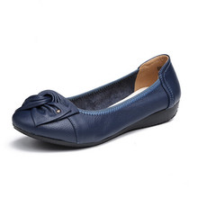 Handmade genuine leather ballet flat shoes women female casual shoes women flats shoes slip on leather car-styling flat shoes