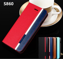 Чехол для Lenovo S860, бизнес и стойка перевёрнутый кожа чехол для s 860 чехол мобильный телефон Mix цвет