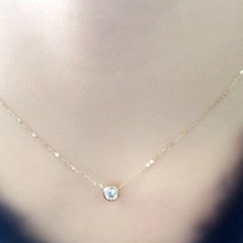 Summer wedding accessories 1.5MM CZ necklace gold plated necklace And the hand catenary For Women gift XL279
