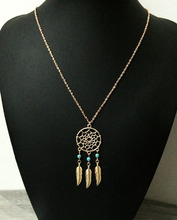 New Fashion accessories jewelry Dream catcher leather pendant necklace gift for women girl wholesale N1685