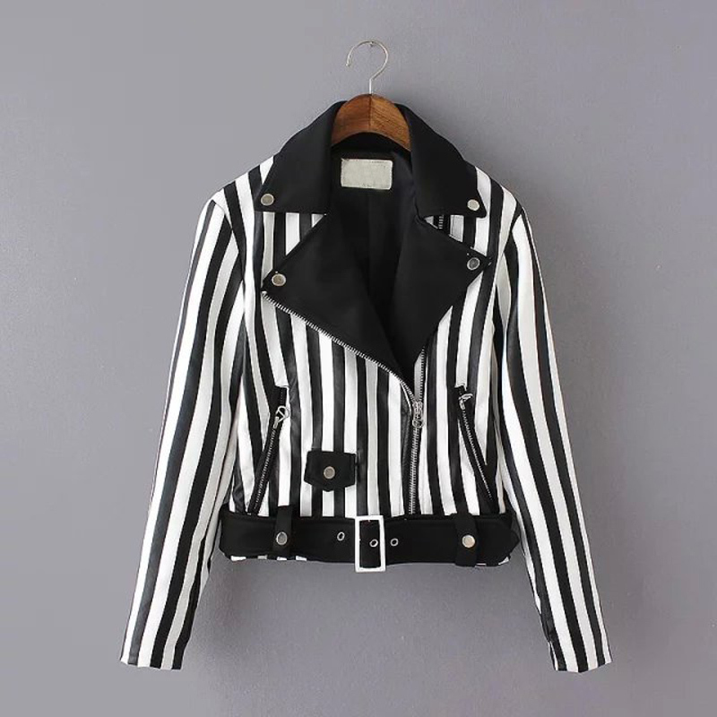 Women Outwear 2015 for Autumn Fashion Elegant Turn-Down Collar Zippers Adjustable Waist Striped Wide-Waisted  Female Coat 50