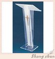Acrylic Pulpit Plexiglass Modern Lectern Podium With Cross Acrylic Church Pulpit With Cross Lectern Speech Lectern