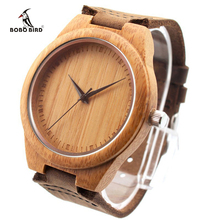 New Arrival Fashion Wood Watches Japanese Movement 2035 Bamboo Wooden Watches with Genuine Leather New Wood Products for Gifts