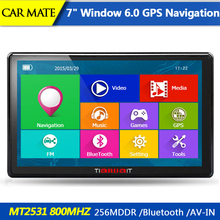 2015 New 7 inch HD Car GPS Navigation Capacitive screen Bluetooth DDR/800MHZ  Rear view FM 8GB/256MTruck vehicle gps Navi