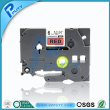 6mm black on red tze 411 tze-411 tape compatible ptouch label printer