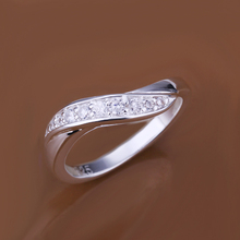 Hot Sale Free Shipping 925 Silver Ring 925 Silver Fashion Jewelry Insets Twisted Ring SMTR159