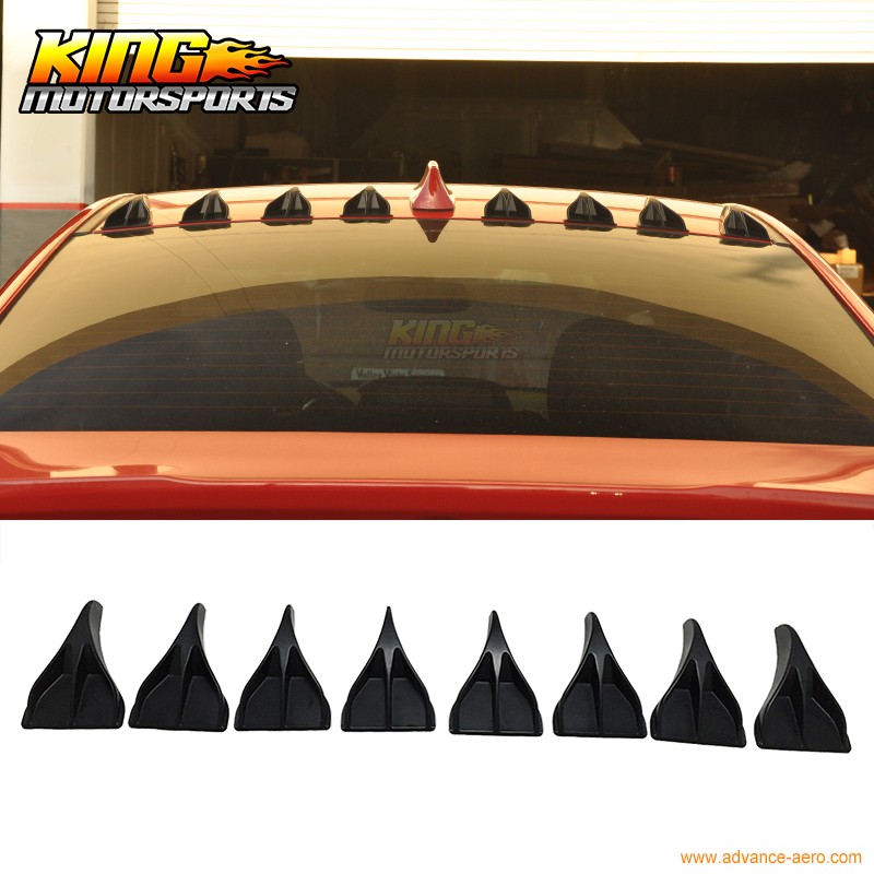 10 PC AIR VORTEX GENERATOR//DIFFUSER FIN SET//KIT FOR SPOILER ROOF WING TRUNK P3