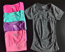 B BANG 2015 Women Professional Fitness Sports T shirt Short sleeved Quick Drying Tees Jogging Exercises