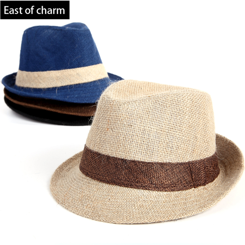 Flax Solid Color Mixing Style Jazz Hat Baby Cap Fo...