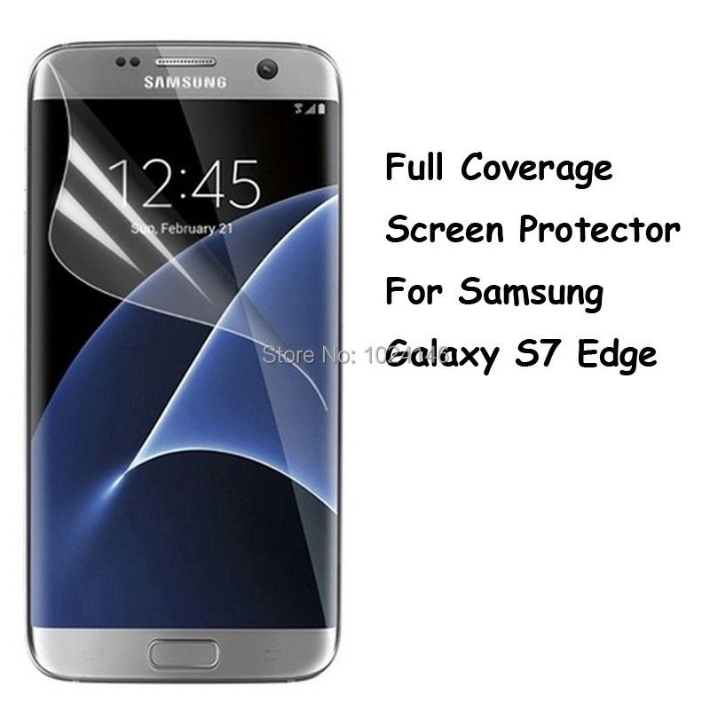 New Full Coverage Clear Soft TPU Film Screen Protector For Samsung Galaxy S7 Edge G9350 Cover