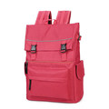 Women Large Travel Bag Durabl Oxford Solid Color Backpack Korean Trend Preppy Style Red Cheap Practical