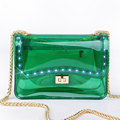 Edgy LED Luminous Messenger Bag Transparent Small Chain Hand Bag Women Classy Designer Crossbody Bag Ladies