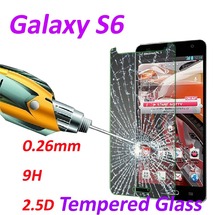 0.26mm Tempered Glass screen protector phone bags 9H Tempered 2.5D Glass cases protective film For Samsung Galaxy S6 SM-G920F