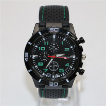 Fashion Men Silicon Sports Quartz Wrist Watch Fashion Men Racer Military Aviator Army Style Unisex Six colors Watches CC2580