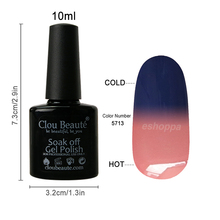 Traditional 36 Colors 10ml CB 5713 Nail Art Soak Off UV Gel Nail Polish Colors Temperature Color Change