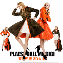 Free shipping new down dress coat female long design expansion bottom slim four kinds of wear, wear on both sides Down & Parkas
