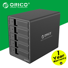 ORICO 9558U3-BK 5-bay 3.5» USB3.0 ESATA HDD Enclosure HDD Docking Station Case for Laptop PC (Black)