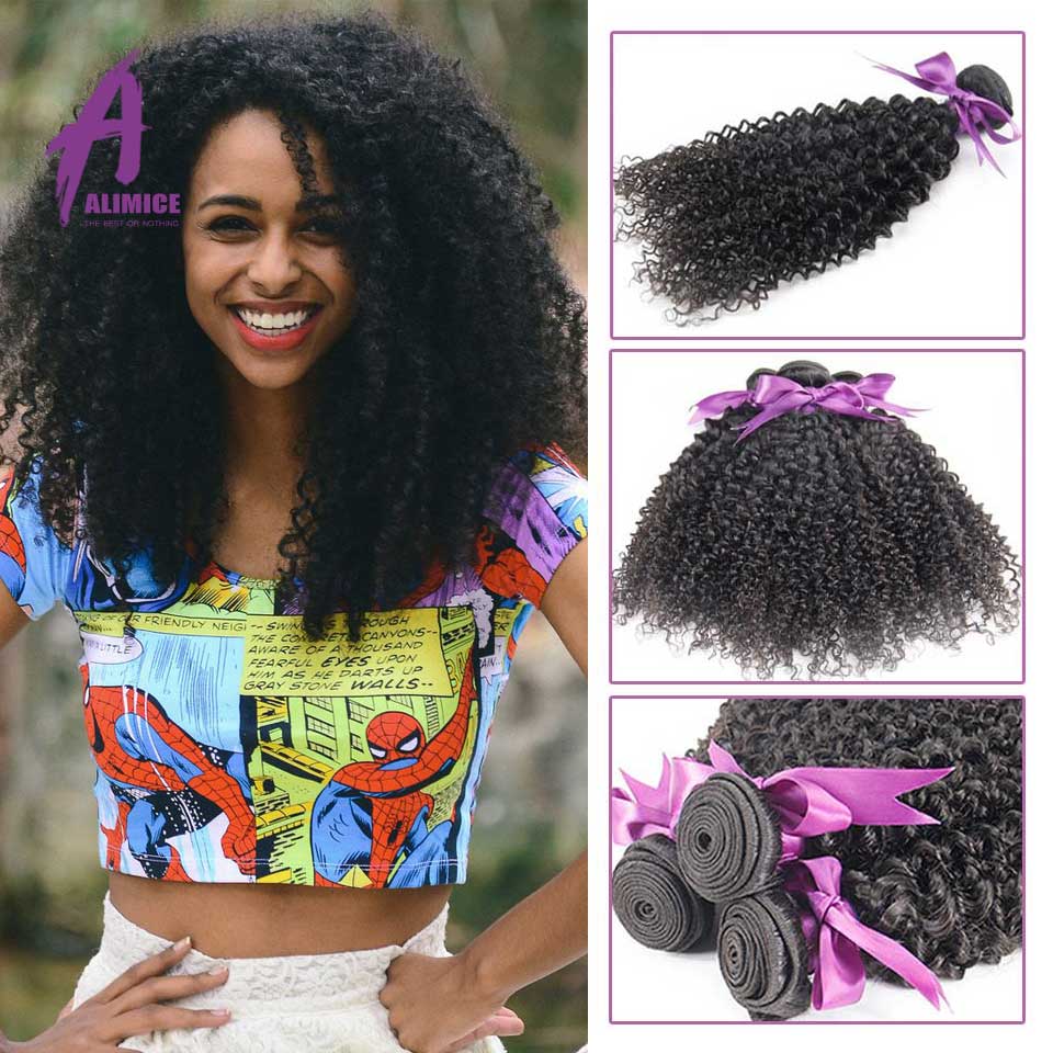 Brazilian Kinky Curly Virgin Hair 3 Bundles Brazilian Hair Weave Bundles Curly Cheap Afro kinky Curly Human Hair Weave Good Hair
