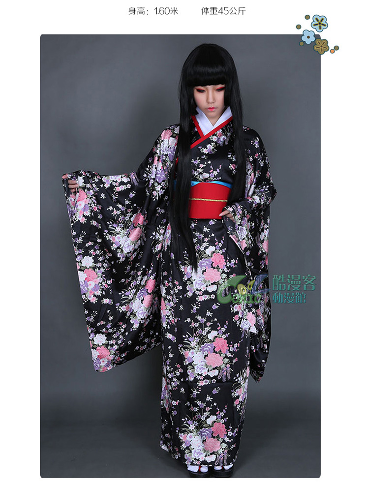 Бесплатная доставка быстрый сшитое ад девушка аниме косплей енма ай кимоно горячая распродажа Con ну вечеринку костюм одежда(China (Mainland))