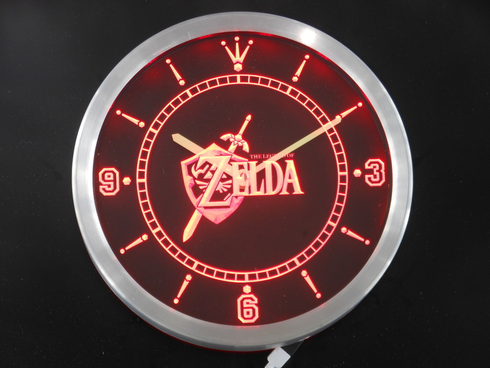 nc0199 Legend of Zelda Video Game Room Neon Sign LED Wall Clock