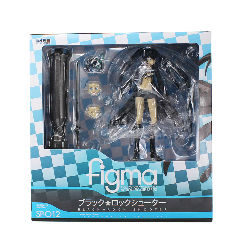Figma SP012 Black Rock Shooter PVC Action Figure Toys SP-012 Collectible Model Doll Toy 15cm With Box Great Gift