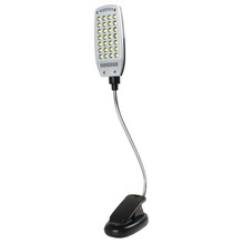 Flexible USB Battery Power Clip on LED Table Desk Lamp 28 LED Bedside Book Reading Lamp