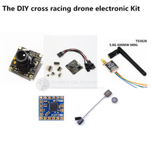 DIY mini cross racing drone FPV electronic Kit NAZE32 10 DOF+mini NA32 gps+mini OSD+TS5828 600MW+700TVL webcam for QAV250/ZMR250